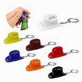 Plastic Cowboy Hat Bottle Opener Keychain